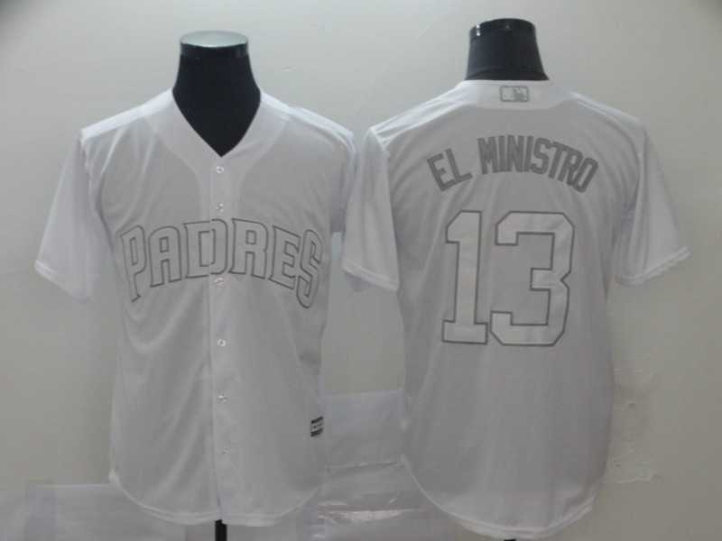 Padres 13 Manny Machado El Ministro White 2019 Players' Weekend Player Jersey,We sell and wholesale Padres 13 Manny Machado El Ministro White 2019 Players' Weekend Player Jersey on line form chian!